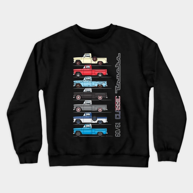 1960 1961 chevy truck stances Crewneck Sweatshirt by JRCustoms44